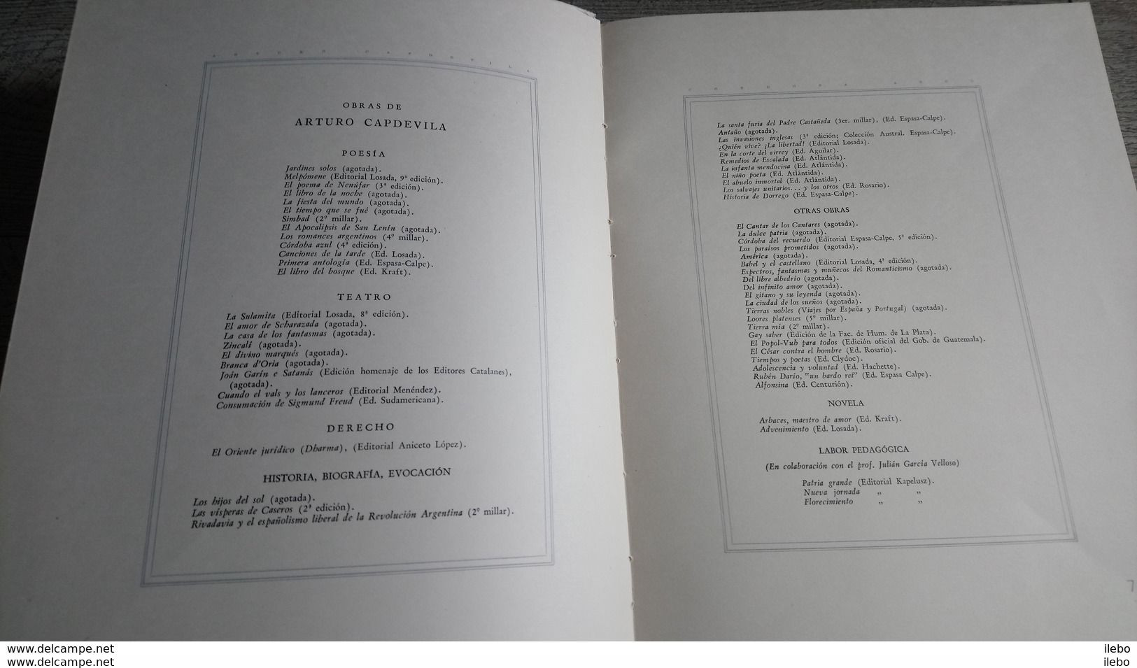 Cordoba Azul De Arturo Capdevila Poésie 1949 Argentine Illustré Numéroté Ernesto Ziechmann - Poesía