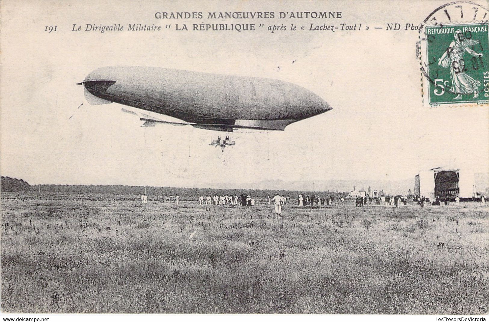 TRANSPORT - AVION - Le Ballon Dirigeable LA REPUBLIQUE - Carte Postale Ancienne - Zeppeline