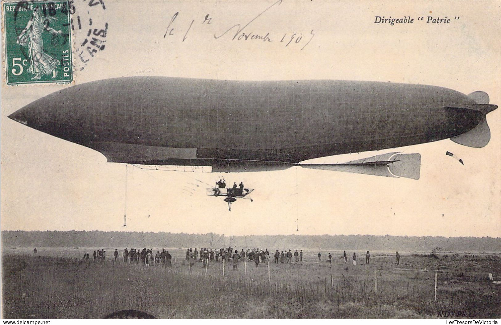 TRANSPORT - AVION - Le Ballon Dirigeable PATRIE - Carte Postale Ancienne - Dirigibili