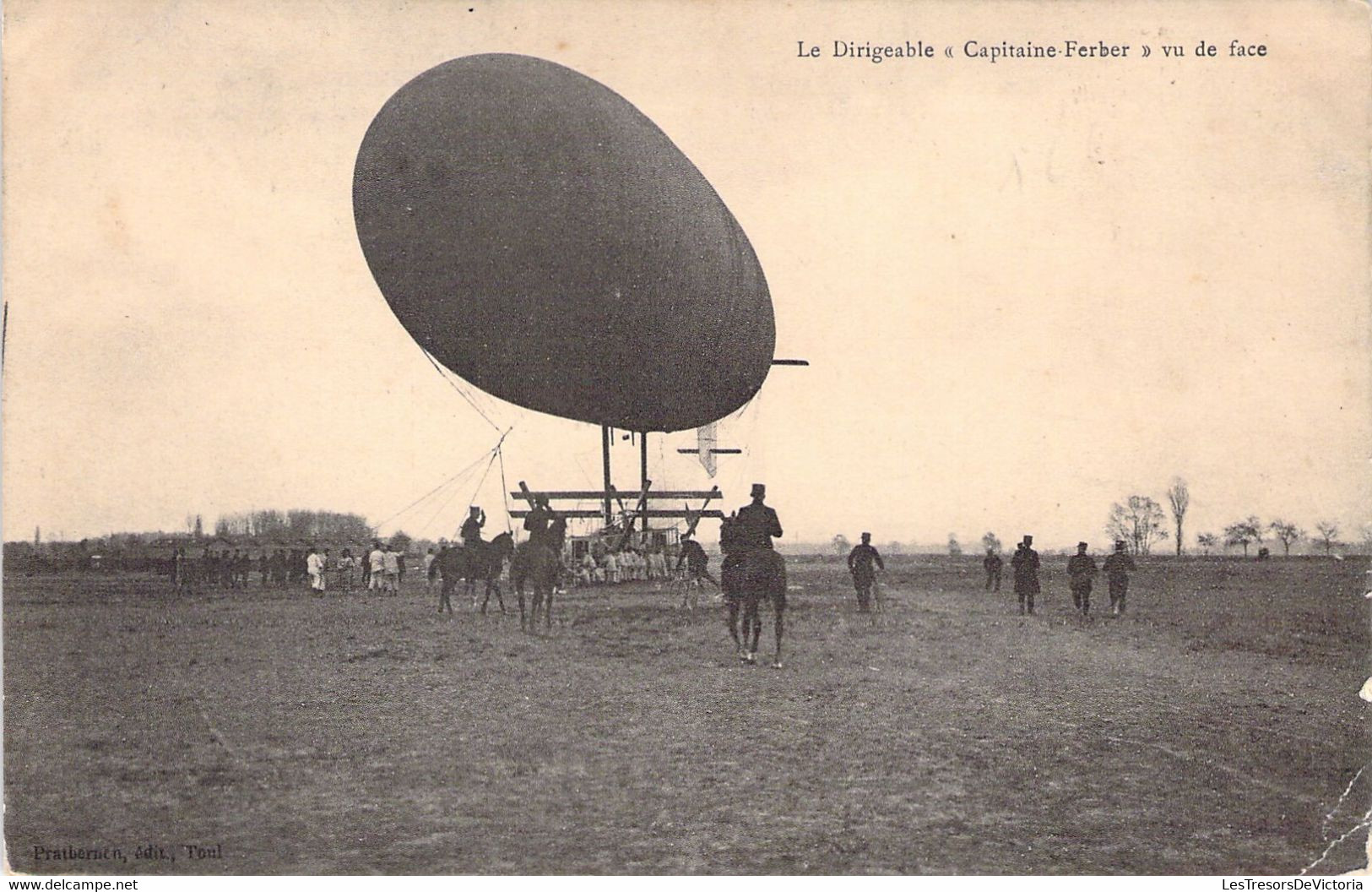 TRANSPORT - AVION - Le Ballon Dirigeable CAPITAINE FERBER Vue De Face - Carte Postale Ancienne - Dirigibili