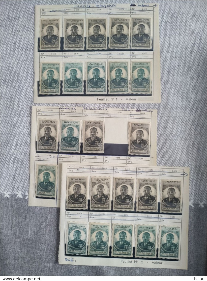 COLONIES FRANCAISES LOT DE + DE 150 TIMBRES ET 1 CARTE - Collezioni