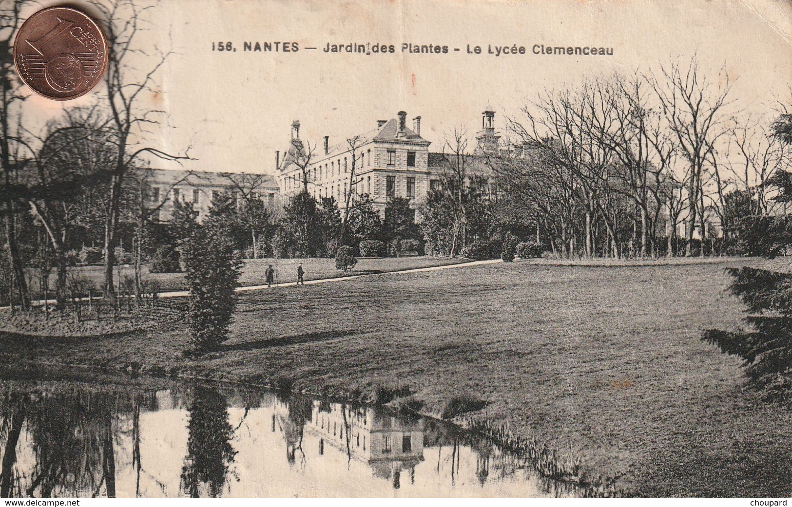 44 - Carte Postale Ancienne De NANTES   Le Jardin Des Plantes  Le Lycée Clémenceau - Nantes