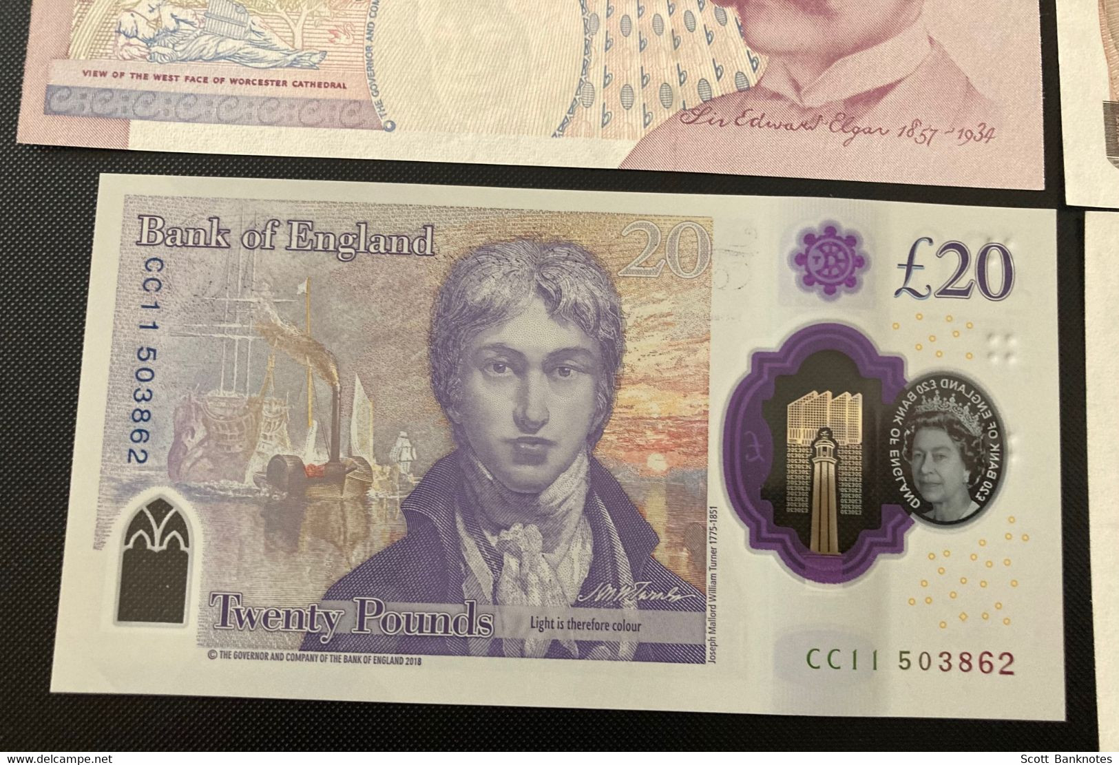 55 Pounds Bank of England Banknotes.