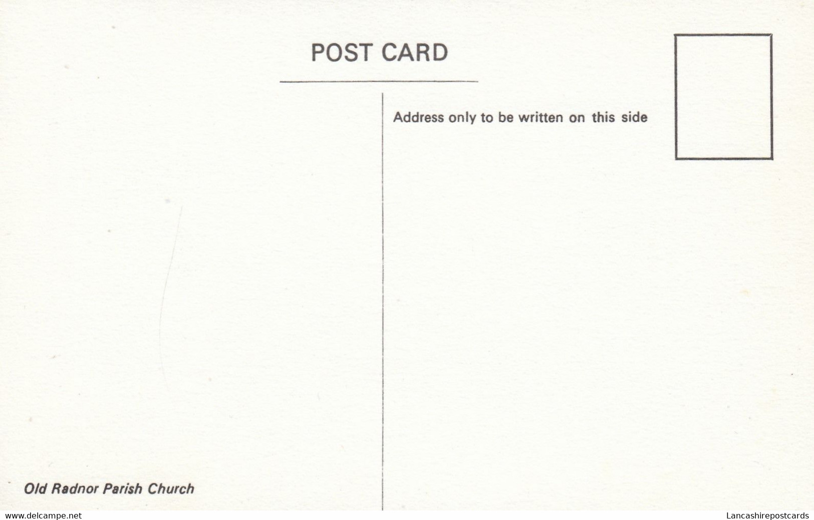 Postcard Old Radnor Parish Church My Ref B14721 - Radnorshire