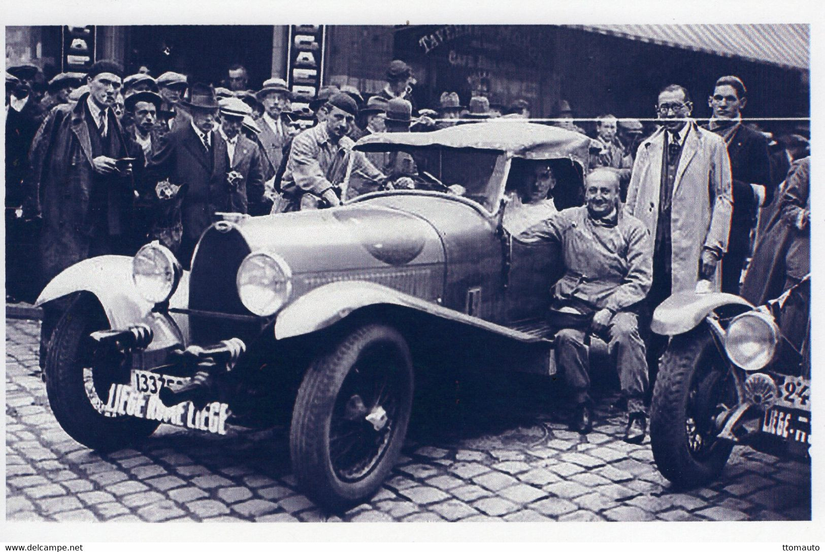 Bugatti Type 44 On Rallye Liege-Rome-Liege 1934 Piloted By Baron Orban De Xivry (B) /Havelange - 15x10cms PHOTO - Rally Racing