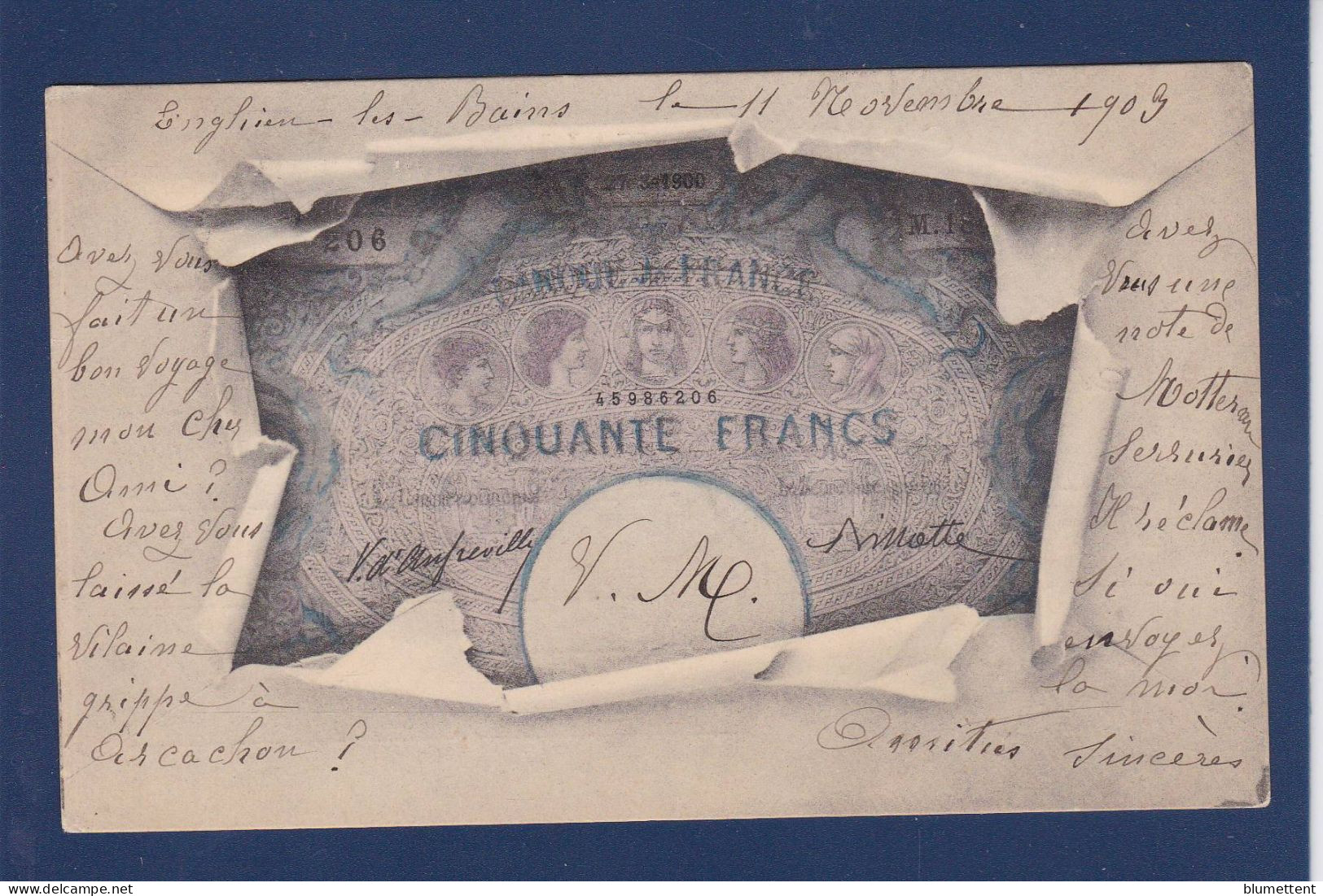 CPA Billet De Banque Banknote Circulé - Münzen (Abb.)