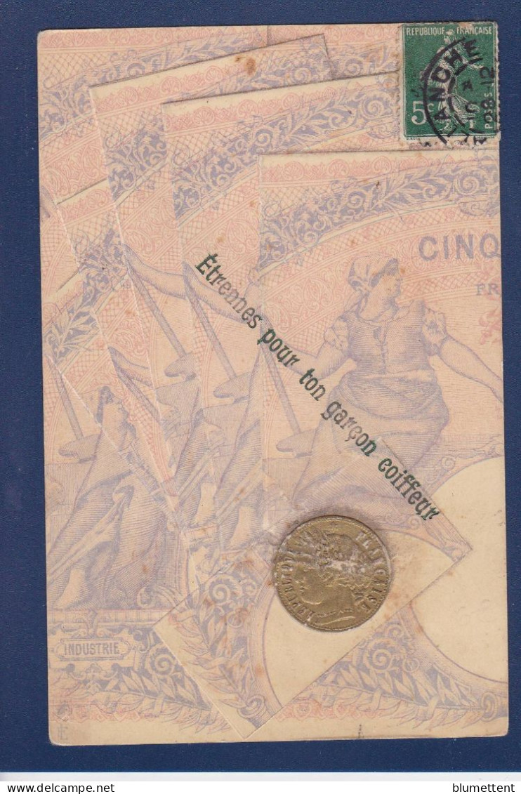 CPA Billet De Banque Banknote Circulé Gaufré - Münzen (Abb.)