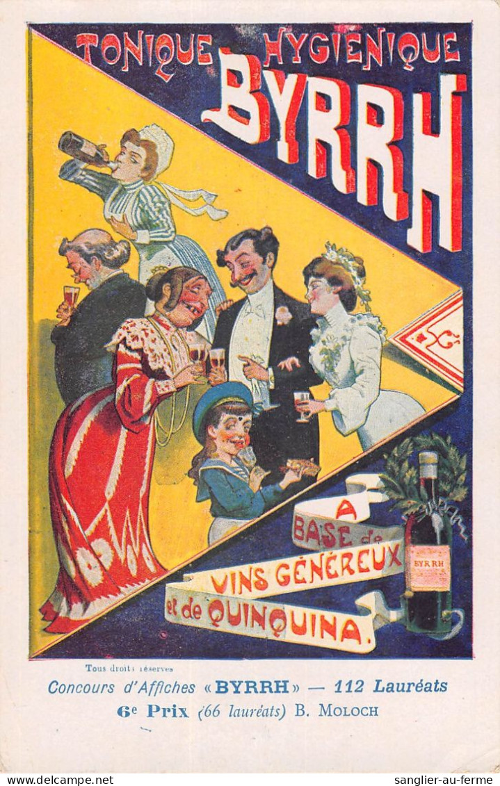 CPA CONCOURS D'AFFICHES BYRRH ILLUSTRATEUR ART NOUVEAU B.MOLOCH (au Verso Signature BARDOU JOB) DEP 66 CATALAN - Autres & Non Classés