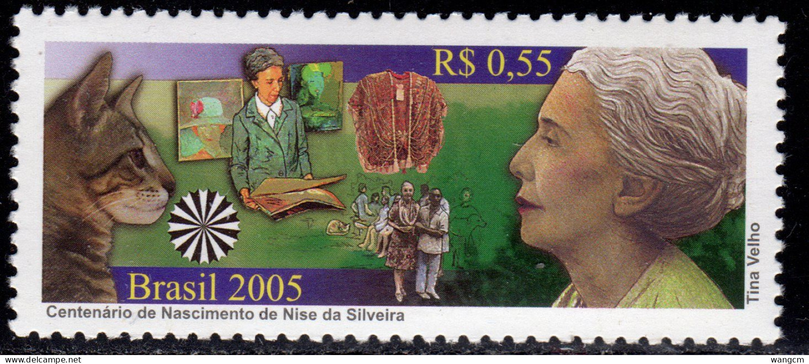 Brazil 2005 Nise De Silveira - Cat MNH ** - Sonstige & Ohne Zuordnung