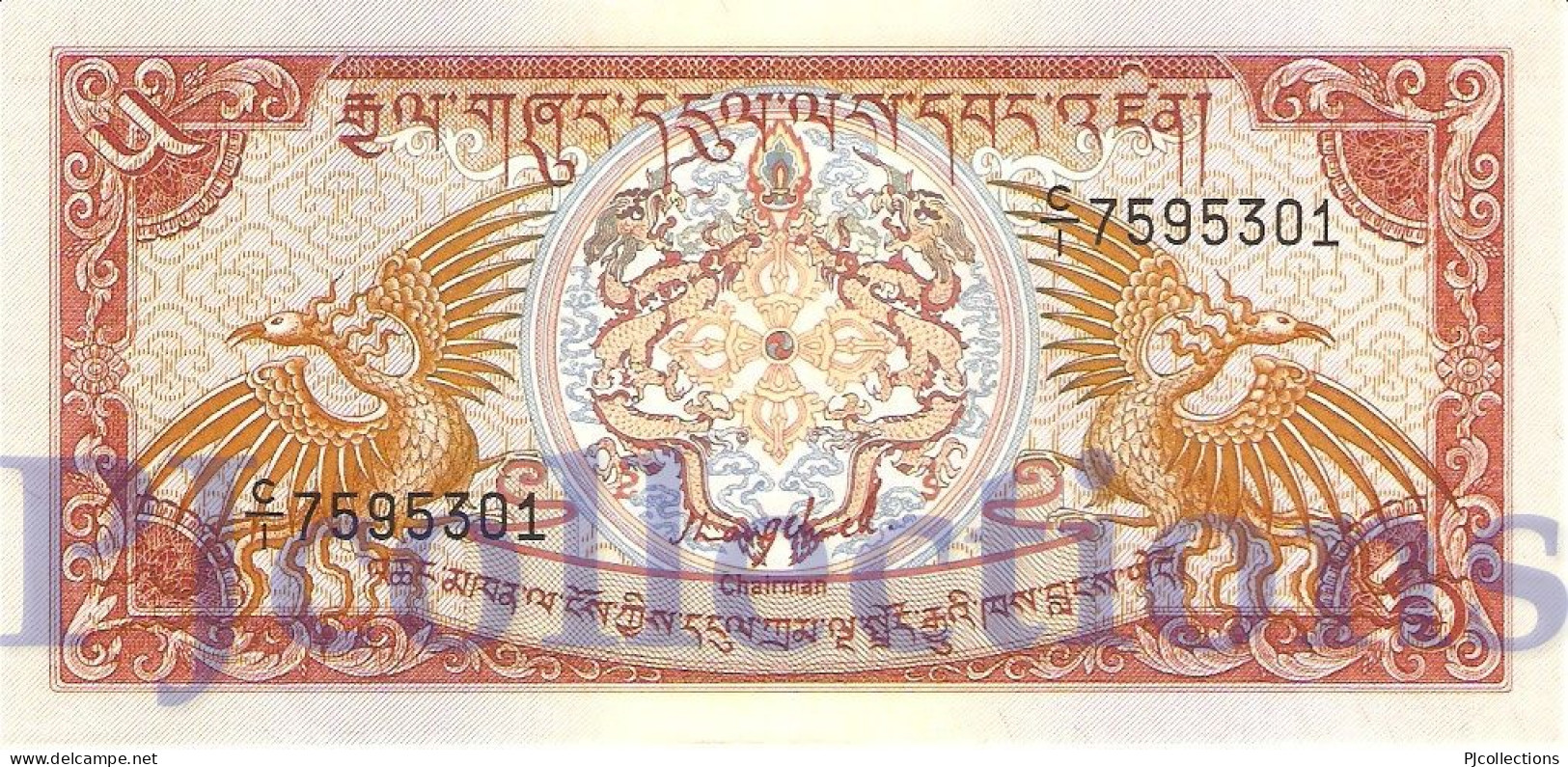 BHUTAN 5 NGULTRUM 1985 PICK 14b UNC - Bhután