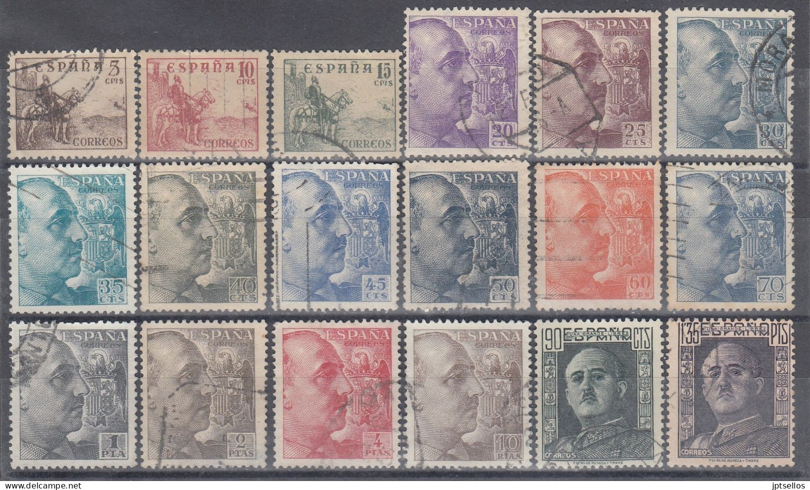 ESPAÑA 1949-1953 Nº 1044/1061 USADO RF.01 - Used Stamps