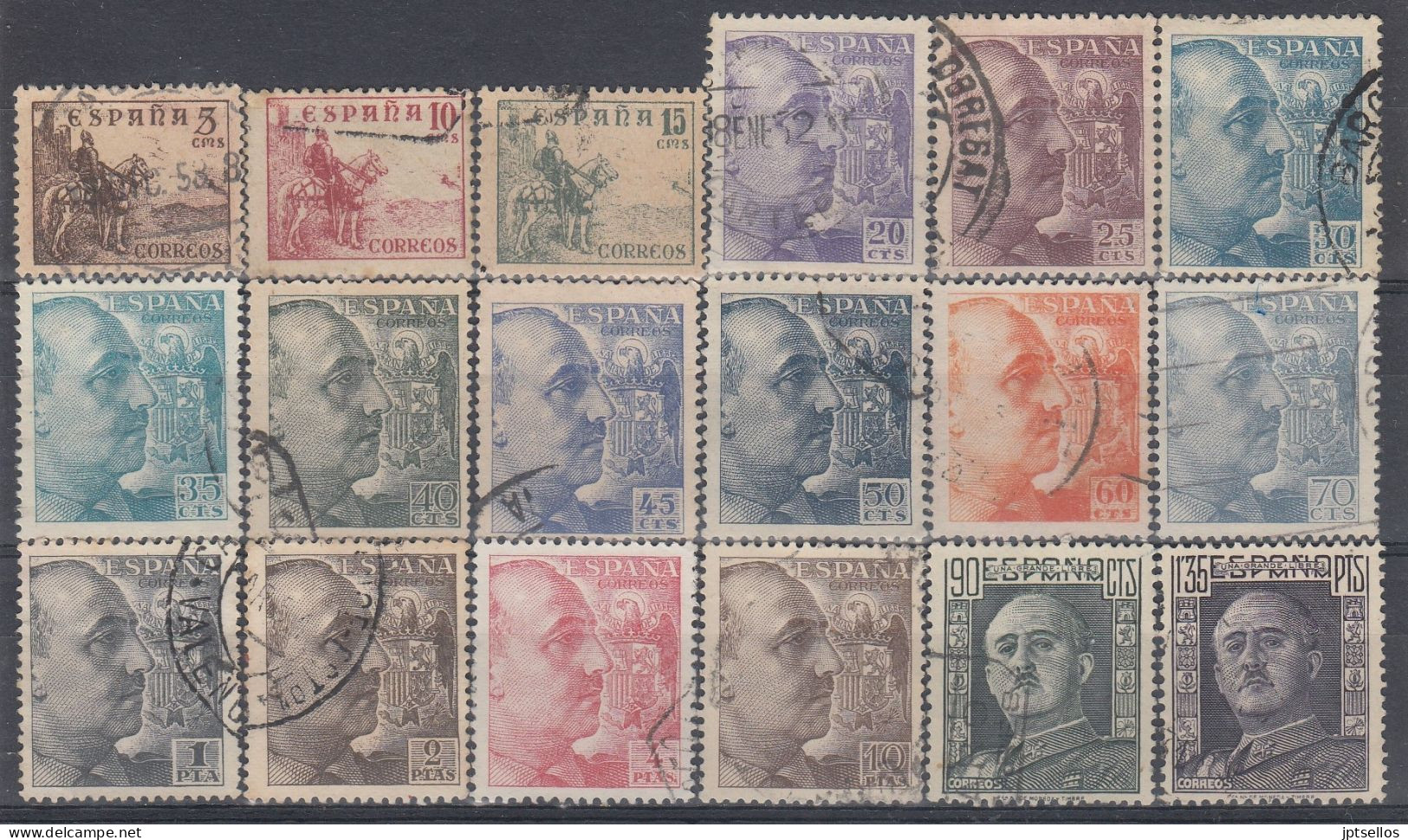 ESPAÑA 1949-1953 Nº 1044/1061 USADO RF.04 - Used Stamps