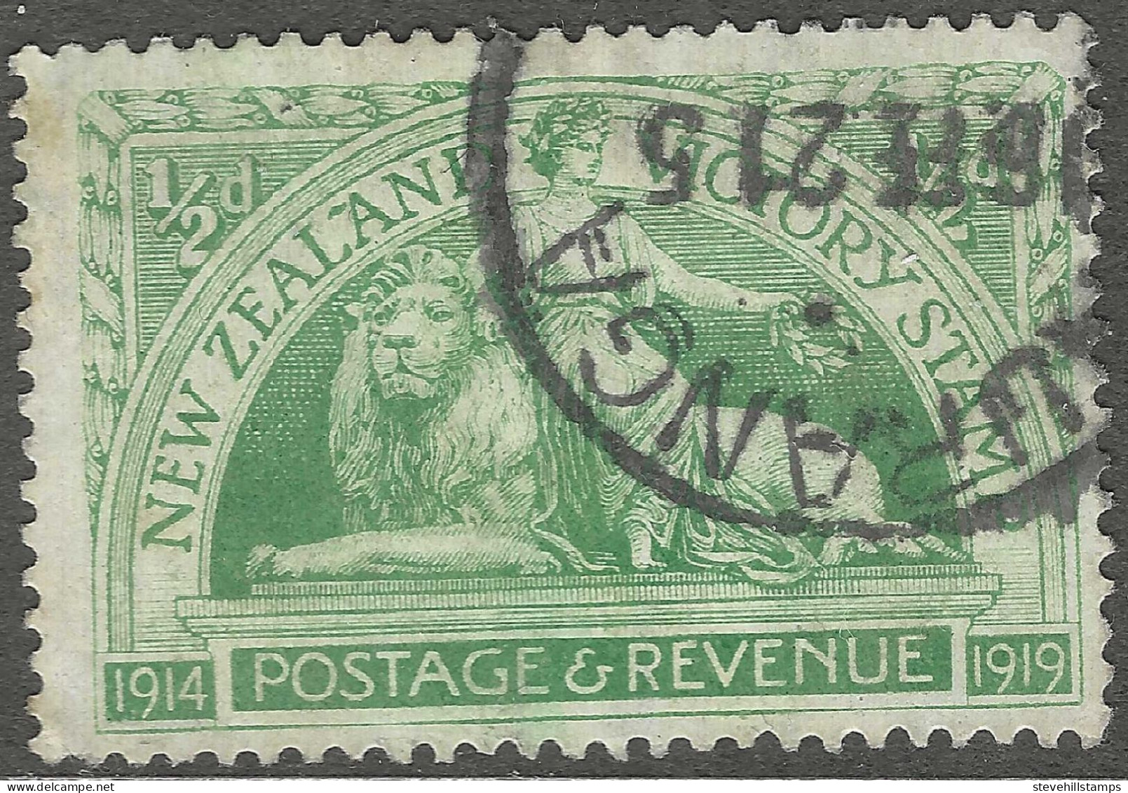 New Zealand. 1920 Victory. ½d Used. SG 453 - Usati