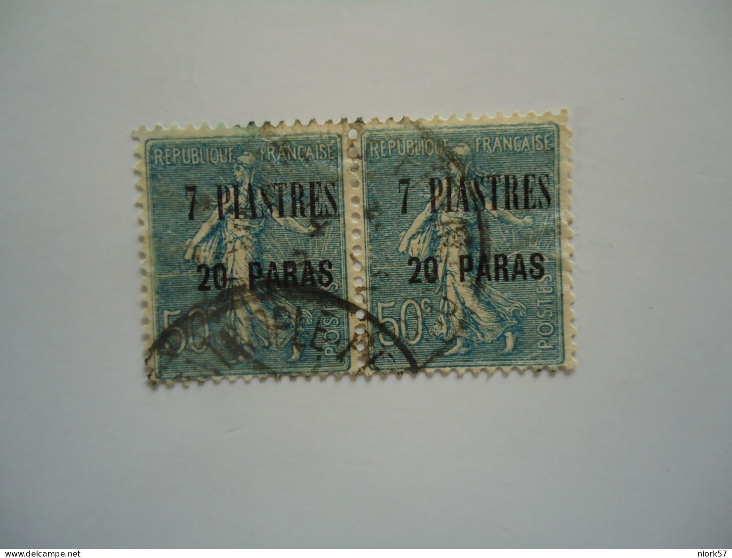 FRANCE  USED STAMPS  PAIR LEVANT   WITH POSTMARK  CONSTANTINOPLE - Other & Unclassified