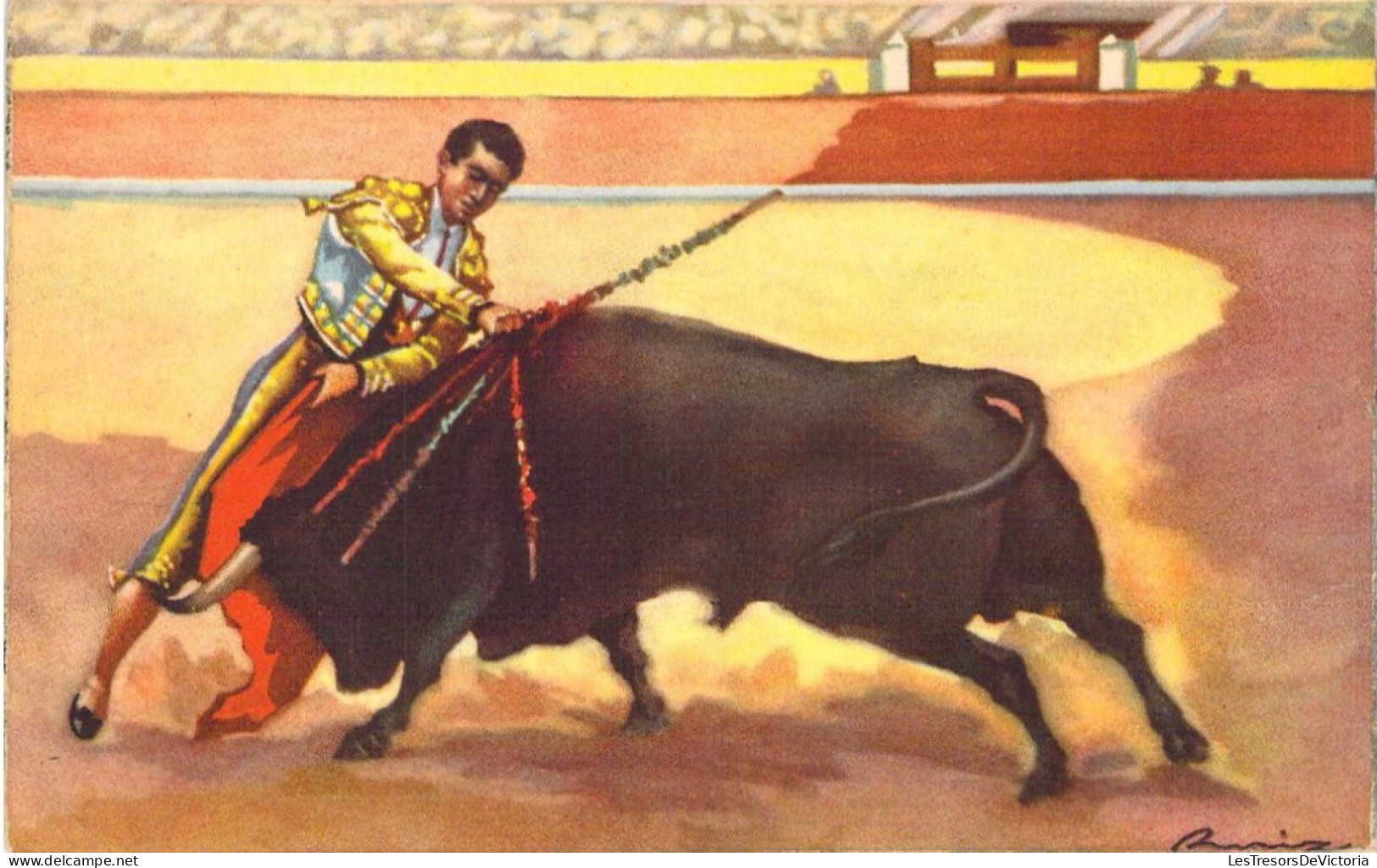 Sports - Tauromachie - Torero - Corida De Toros - Helio. Artistica Espana - Illustrateur - Carte Postale Ancienne - Andere & Zonder Classificatie