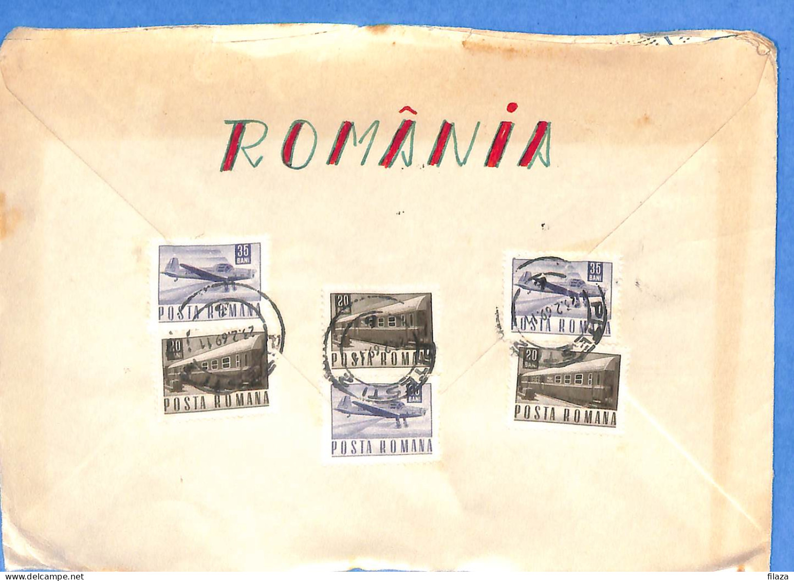 Lettre : Romania To Italy Singer DINO L00093 - Cartas & Documentos