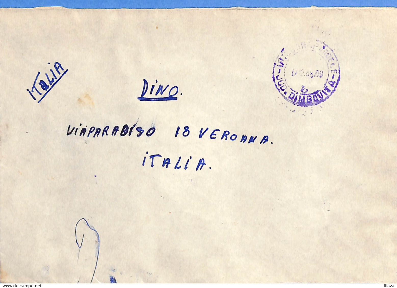 Lettre : Romania To Italy Singer DINO L00107 - Covers & Documents