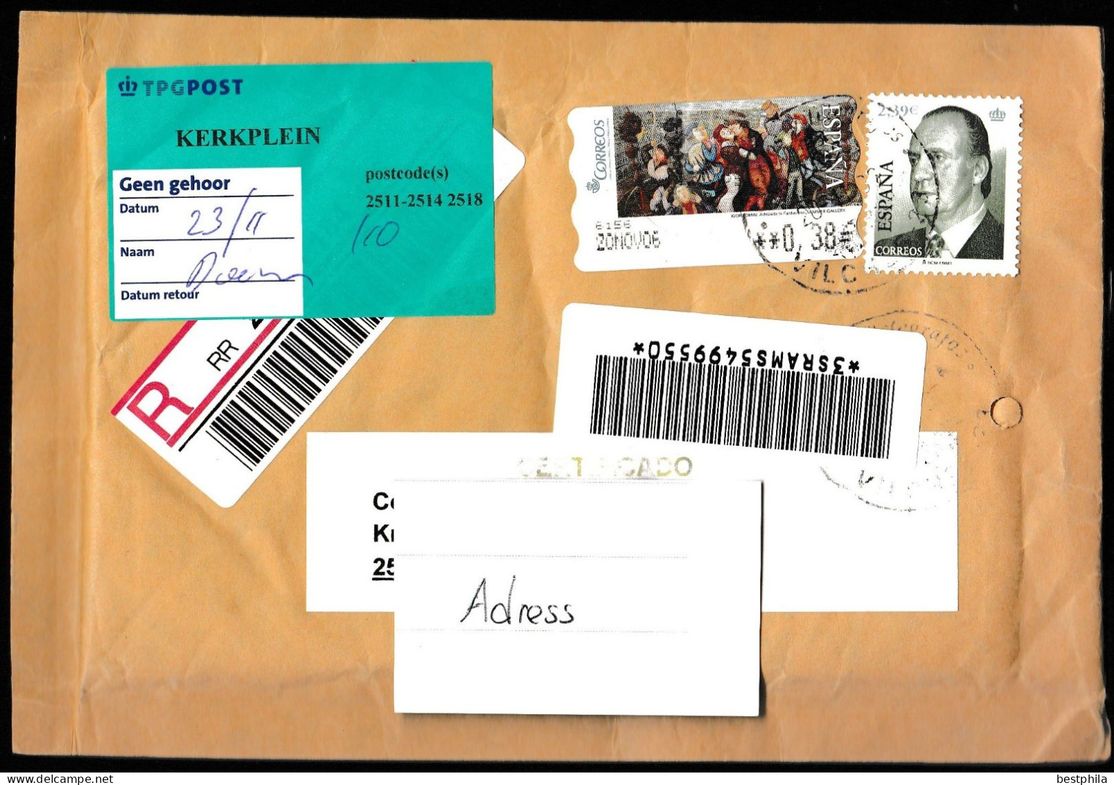 Spain, Espana  - Postal History & Philatelic Cover With Registered Letter - 617 - Otros & Sin Clasificación