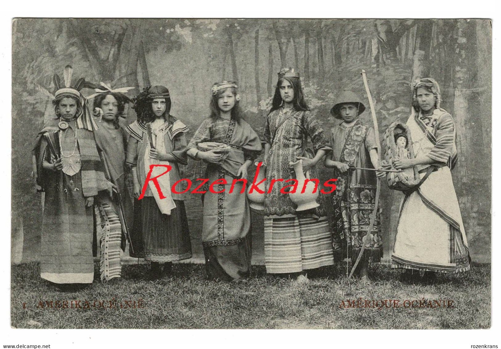 Gent Gand - 1912 Children Parade Nationale Klederdrachten Traditional Dress Folklore Oceania Oceanie Pacific Doll - Gent