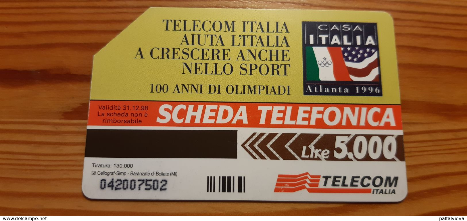 Phonecard Italy - Olympics, Atlanta - Public Ordinary