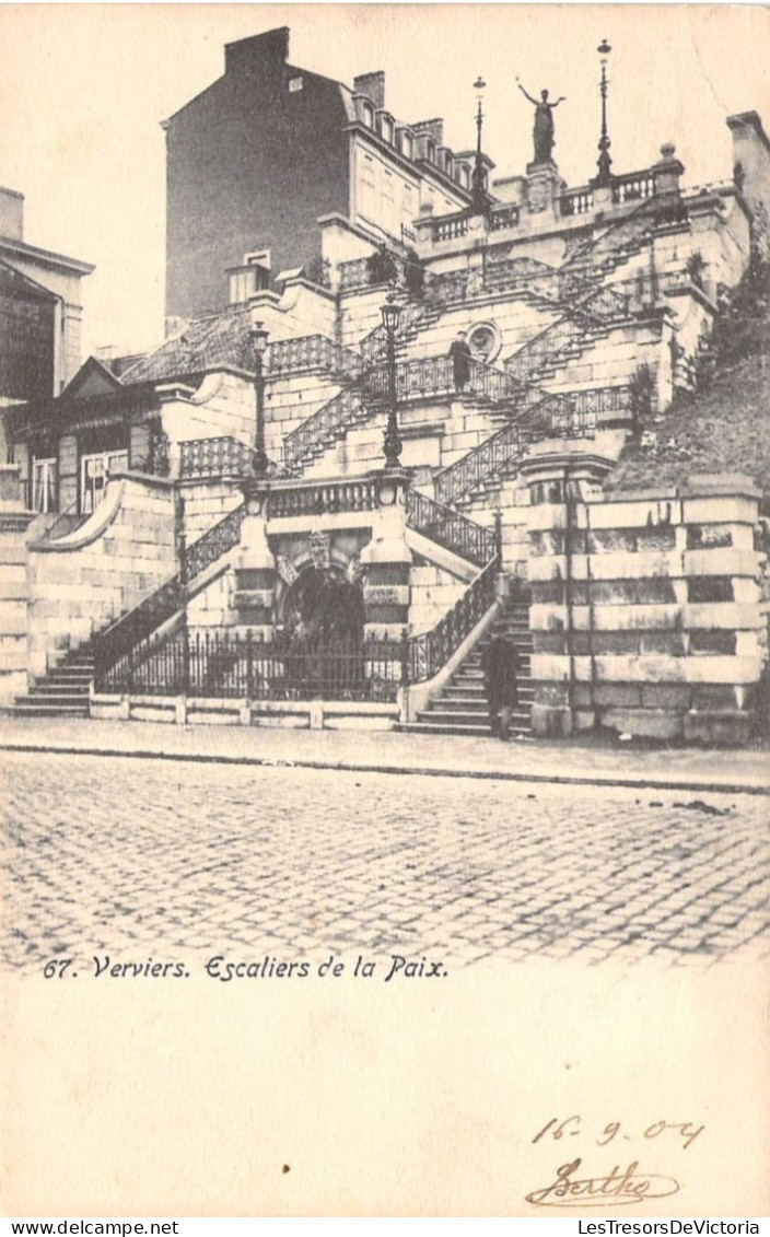 Belgique - Verviers - Escaliers De La Paix - Daté 1904 - Carte Postale Ancienne - Verviers