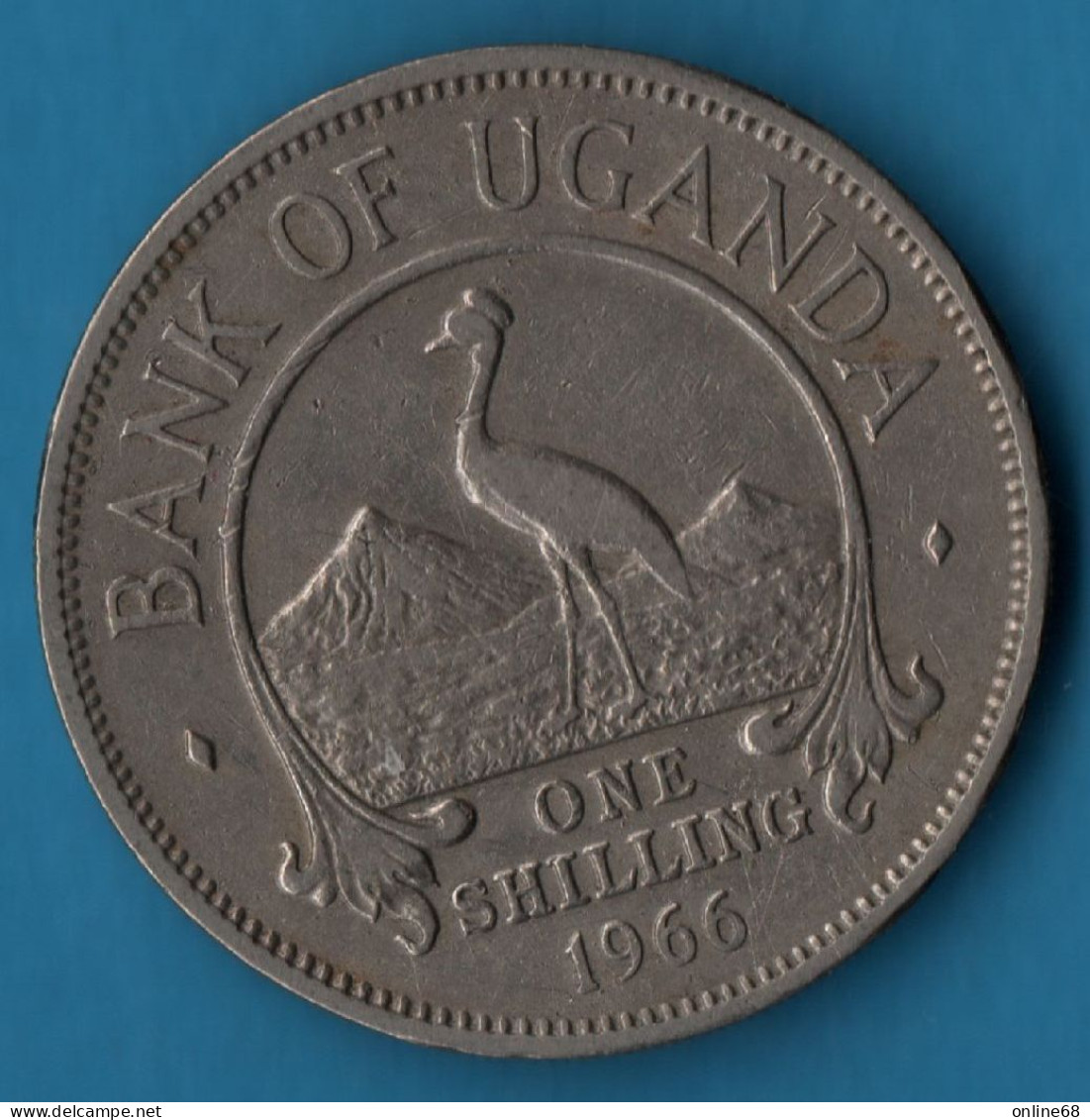 UGANDA 1 SHILLINGS 1966 KM# 5 GRUE - Uganda