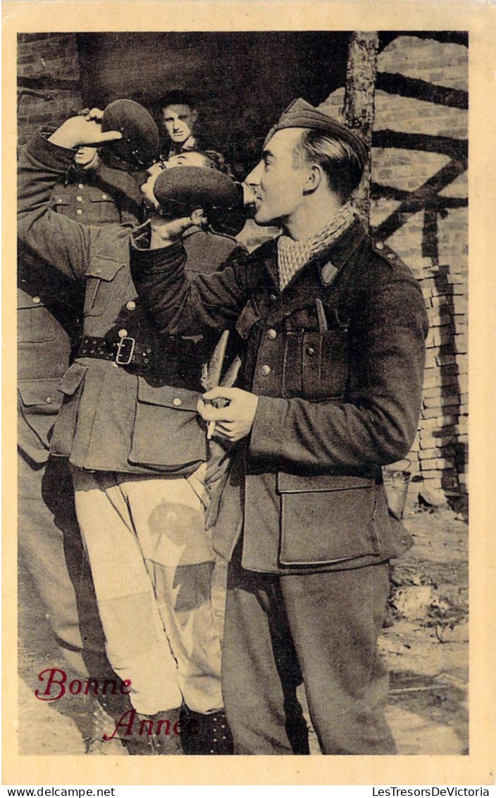 Militaria - Lot De 7 Cartes Militaires - Bonne Année - Musique - Attelage - Carte Postale Ancienne - Characters