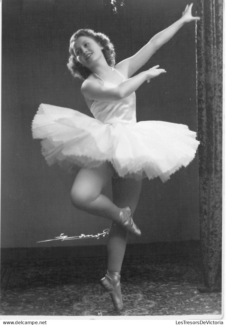 Danse - Carte Photo - Danseuse Classique - Tutu - Signature - Dim. 140/14.5 Cm - Carte Postale Ancienne - Dance