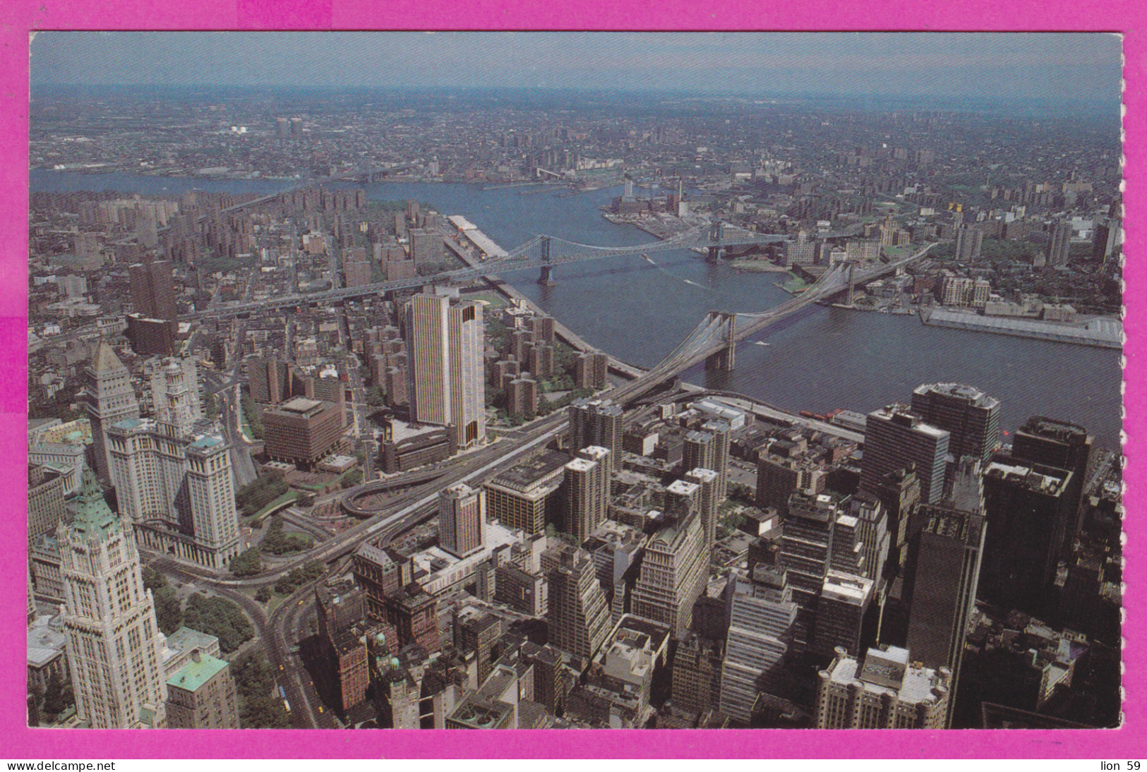 289143 / United States - New York City - Voew Of The East River From The World Trade Center Observation Tower Bridge PC - Panoramic Views