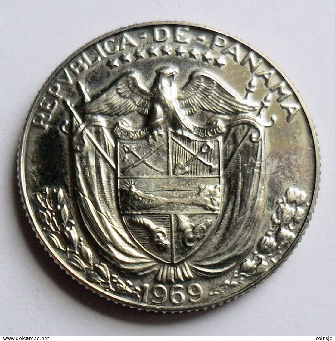 PANAMA  - 1/4 BALBOA  - 1969 - UNC - Mintage: 14.000 - Panama