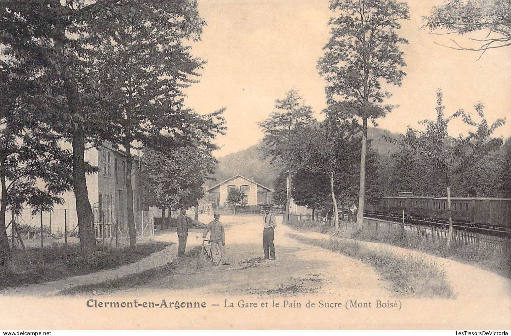 FRANCE - 55 - Clermont-en-Argonne - La Gare Et Le Pain De Sucre - Mont Boisé - Carte Postale Ancienne - Clermont En Argonne