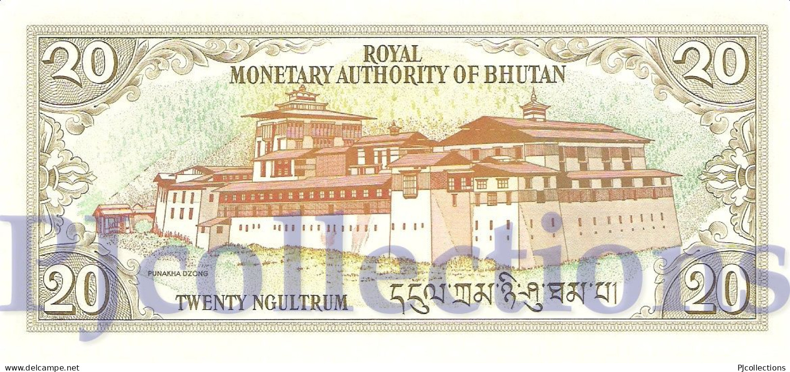 BHUTAN 20 NGULTRUM 1992 PICK 16b UNC - Bhoutan