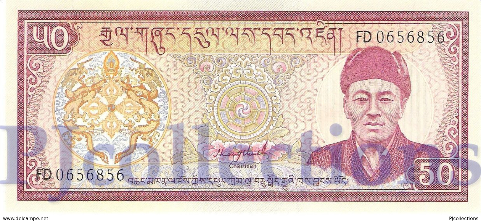 BHUTAN 50 NGULTRUM 1992 PICK 17b UNC - Bhutan