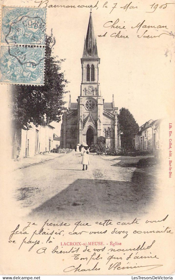 FRANCE - 55 - Lacroix-sur-Meuse - Eglise  - Carte Postale Ancienne - Autres & Non Classés