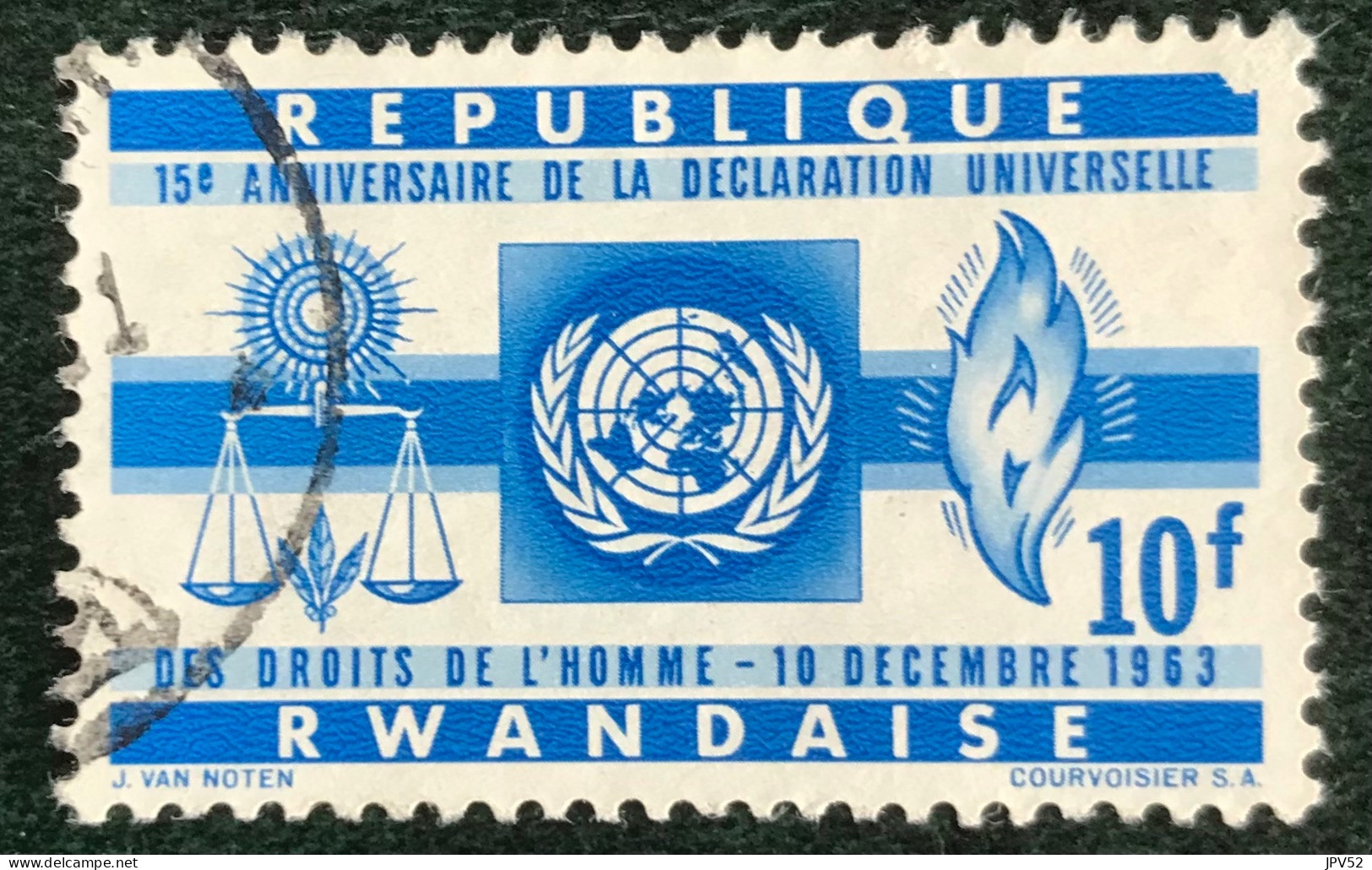 Rwanda - République Rwandaise - 15/48 - (°)used - 1977 - Michel 43A - Rechten Van De Mens - Gebraucht