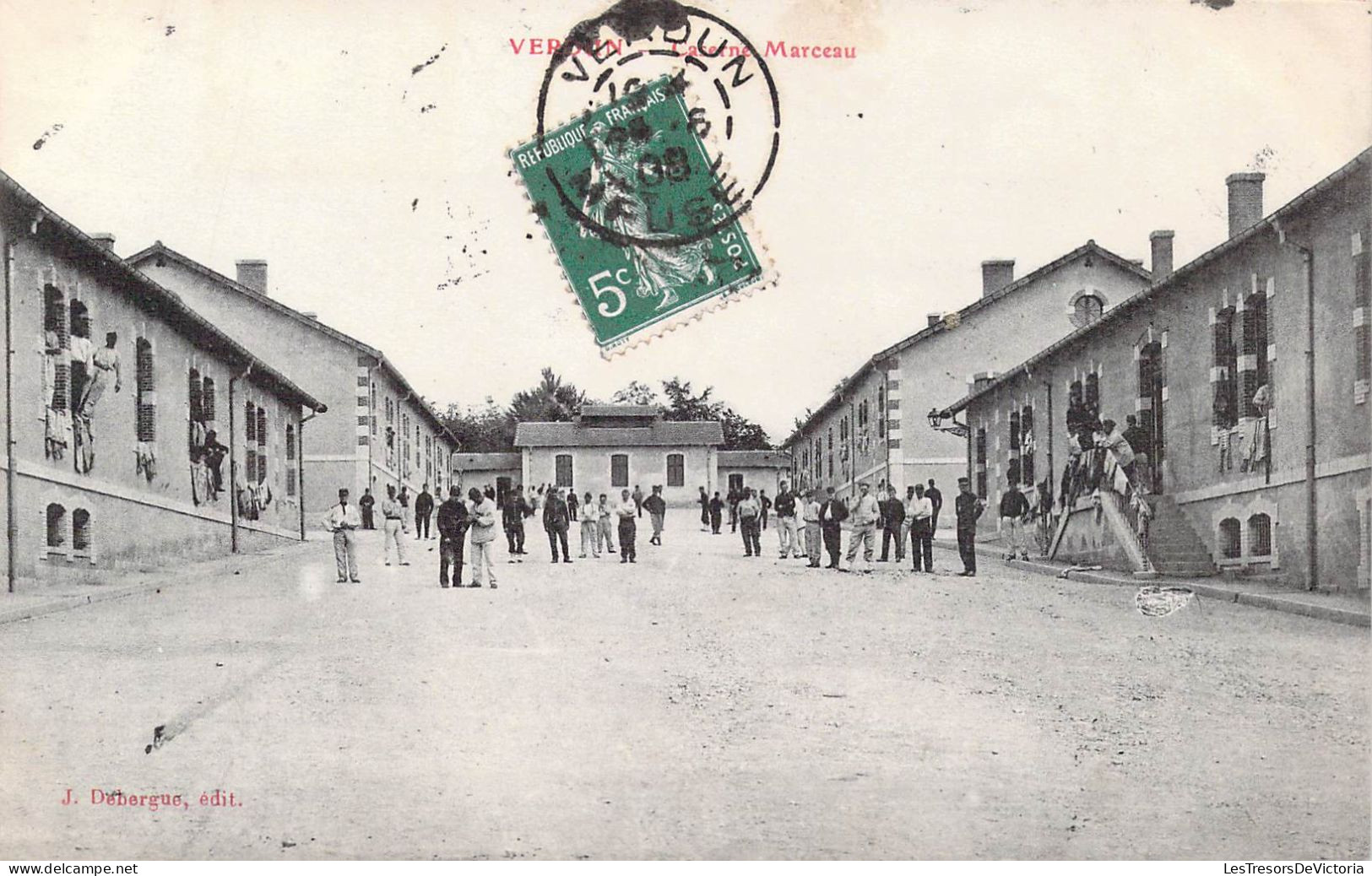 FRANCE - 55 - Verdun - Caserne Marceau - Animée - Carte Postale Ancienne - Verdun