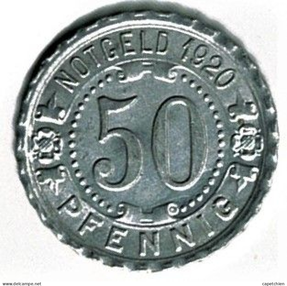 ALLEMAGNE / NOTGELD / STADT WITTEN/ 50 PFG ./ 1920 / ALUMINIUM / 24.4  Mm / ETAT SUP / 604.9 - Autres & Non Classés