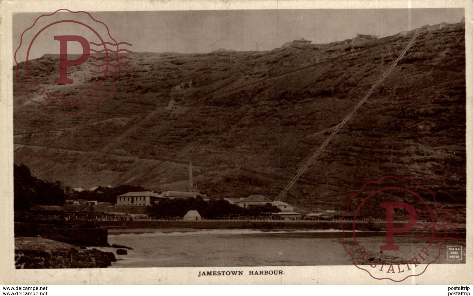 RPPC St.Helena Jamestown Harbour Real Photo - Sainte-Hélène