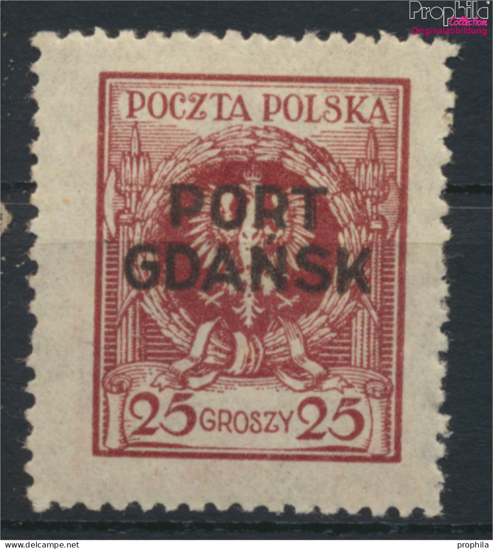 Polnische Post Danzig 8b Mit Falz 1925 Aufdruckausgabe (9975631 - Occupations