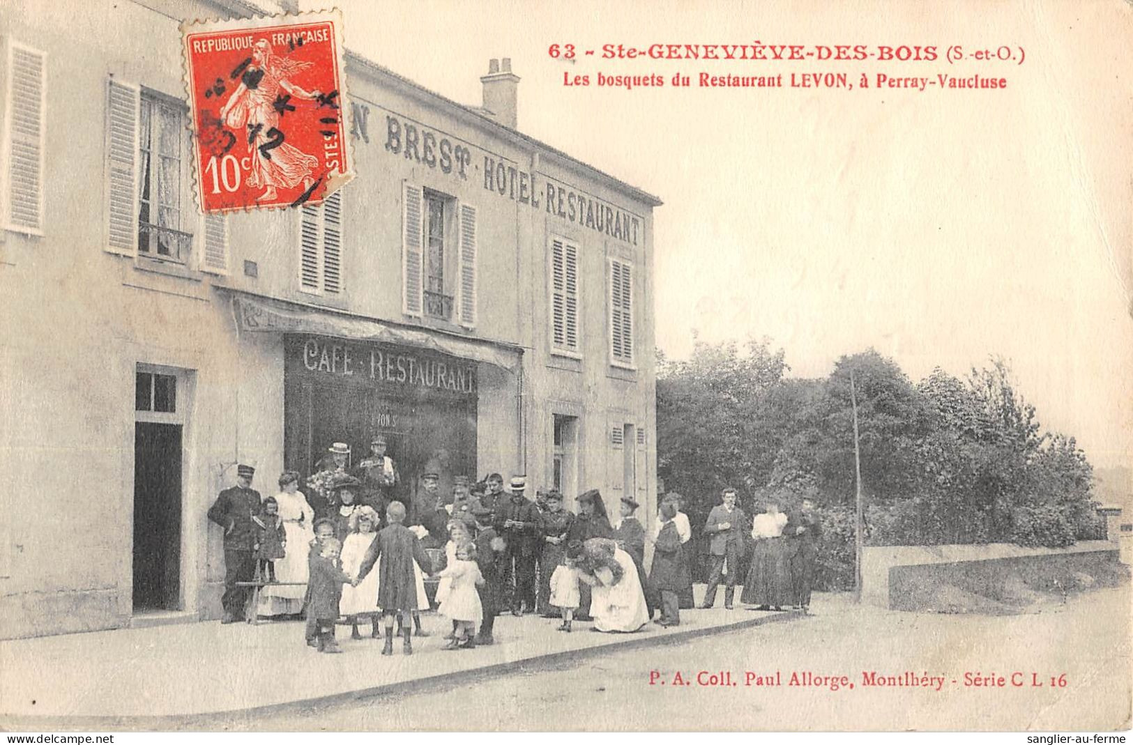 CPA 91 SAINTE GENEVIEVE DES BOIS / LES BOSQUETS DU RESTAURANT LEVON A PERRAY VAUCLUSE / CAFE - Sainte Genevieve Des Bois