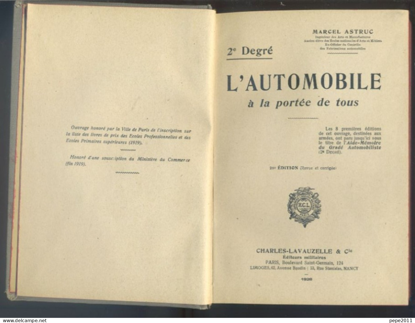 L'Automobile à La Portée De Tous 2e Degré Par Marcel ASTRUC - 1928 - Auto