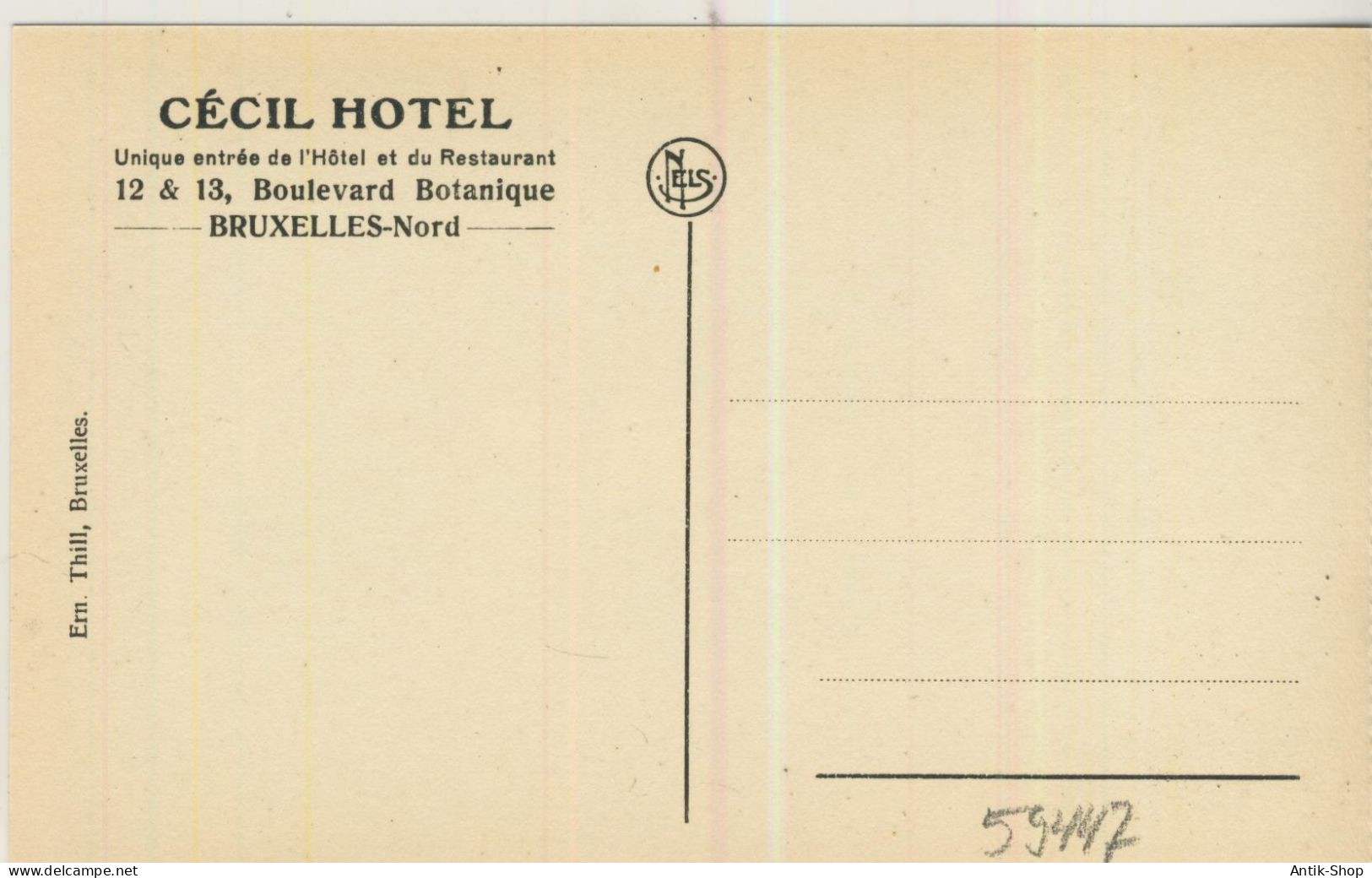 CÉCIL HOTEL - Salle De Déjeuner - Von 1913 (59447) - Cafés, Hôtels, Restaurants