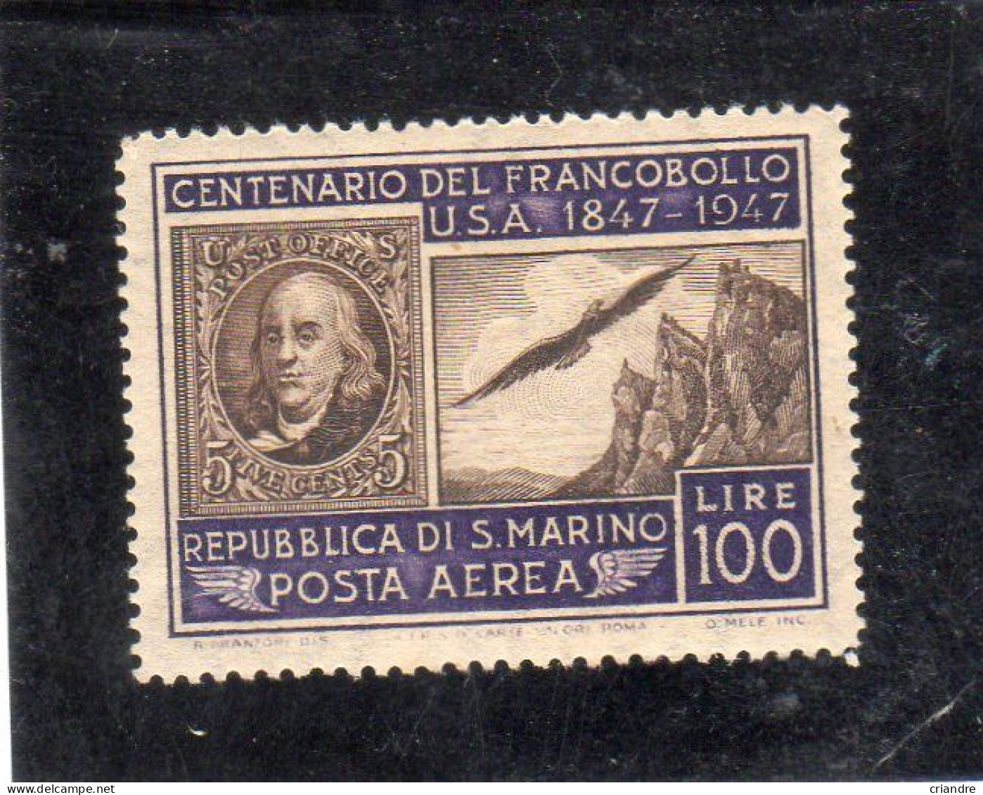 Saint-Marin ,année 1947 ,PA N° 66** - Airmail