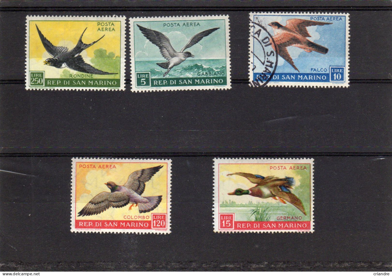 Saint-Marin ,année 1959 , Lot De 5 Valeurs111* à 115* (sauf 112 Oblitéré) - Airmail