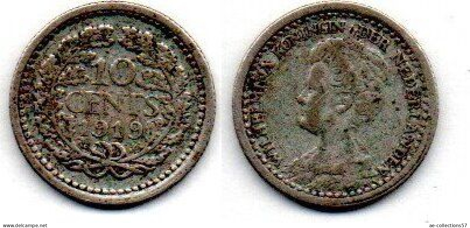MA 20424 /  Pays Bas - Netherlands - Niederlande 10 Cents 1919 TB - 10 Centavos