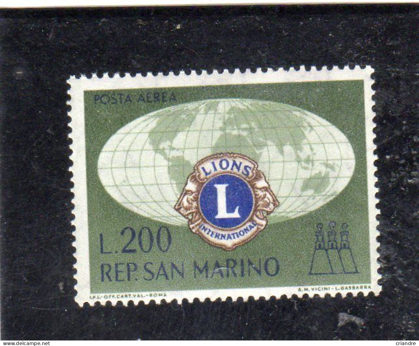Saint-Marin ,année 1960,PA  N° 125**(section San-marinèse Du Lion's) - Airmail