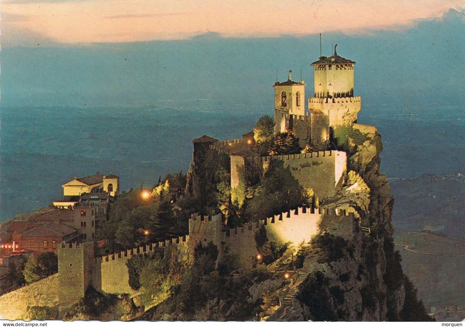 49251. Postal SAN MARINO 1983. Primera Torre Por La Noche - Cartas & Documentos