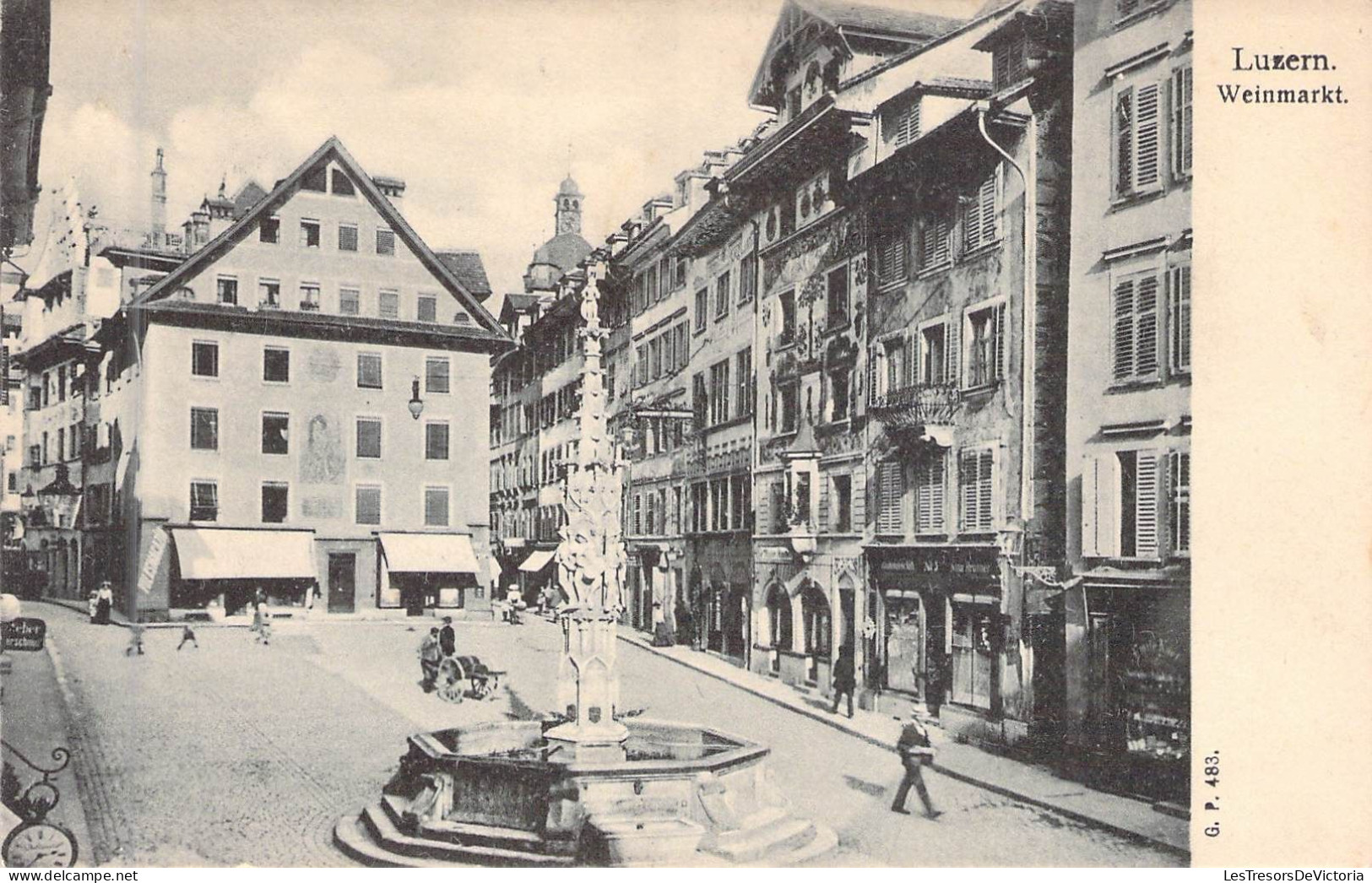 SUISSE - LUZERN - Weinmarkt - Carte Postale Ancienne - Lucerne