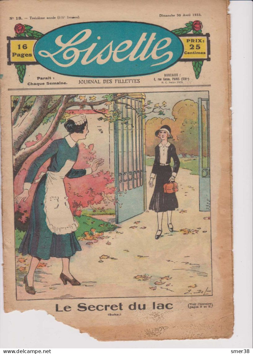 Lisette - Journal Des Fillettes  - 1933  - N°18 - 30/04/1933 - Lisette
