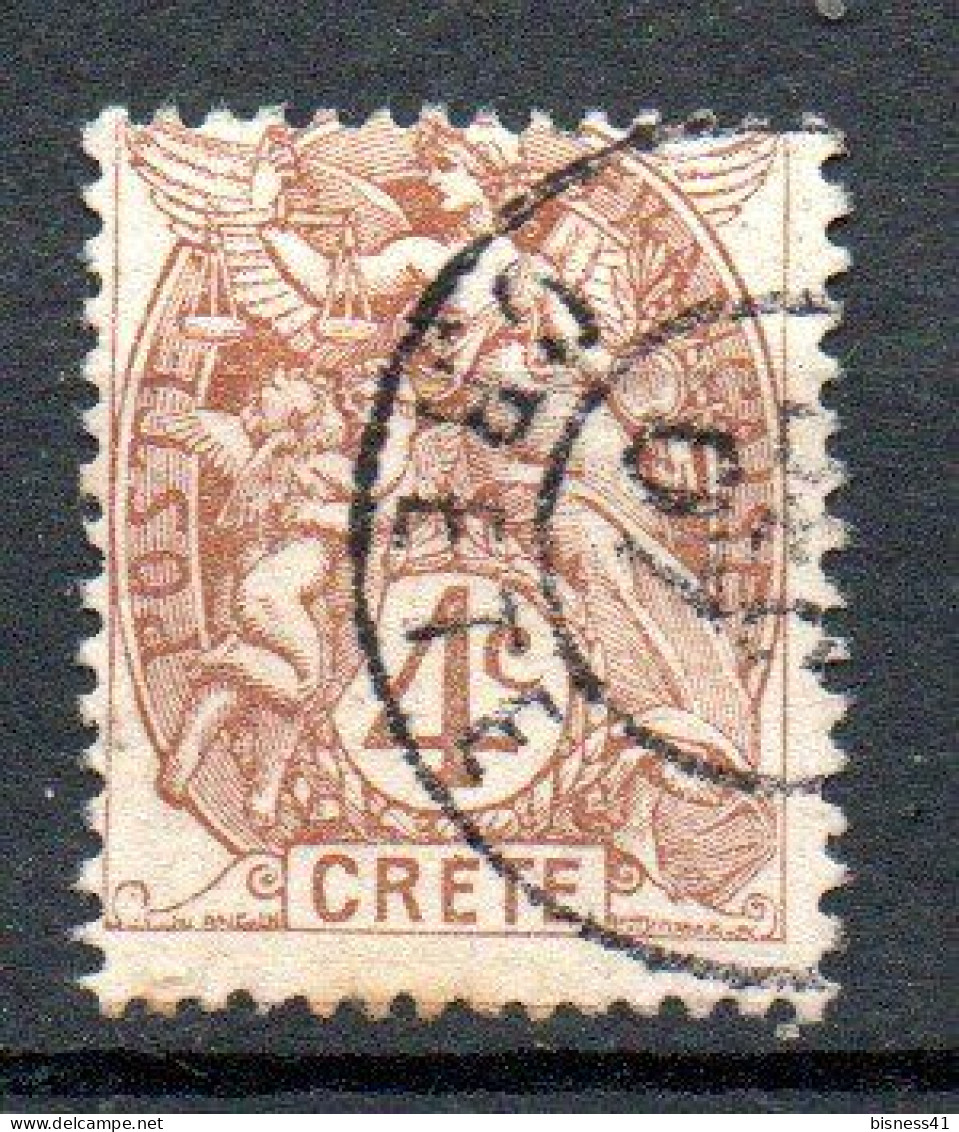 Col33 Colonie Crete N° 4 Oblitéré Cote : 2,50€ - Used Stamps